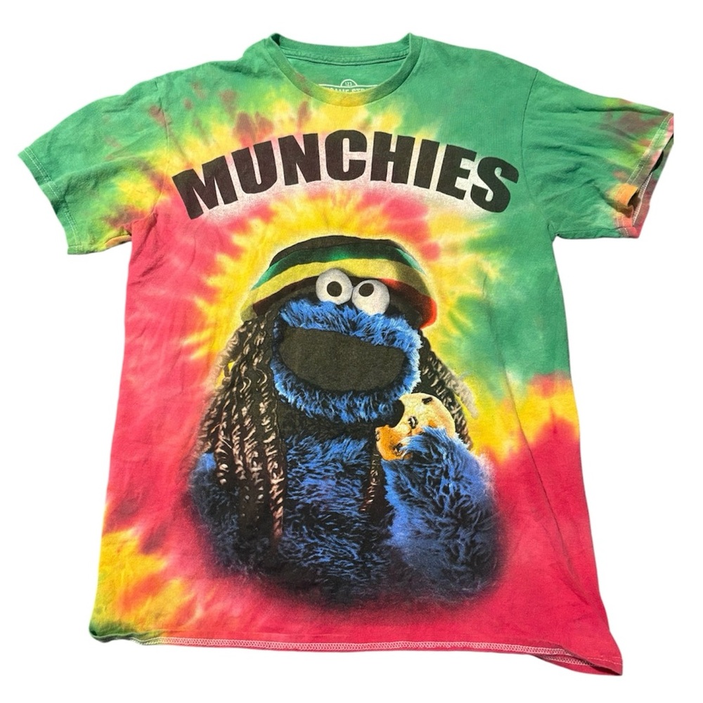 Cookie Monster Munchies Tie Dye Tshirt Size Small